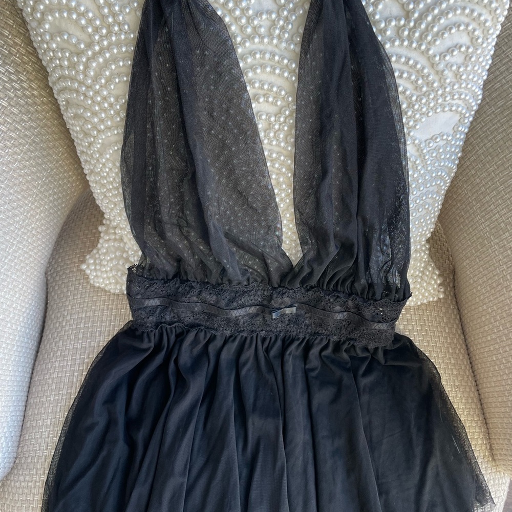 Elegant Black Halter Dress